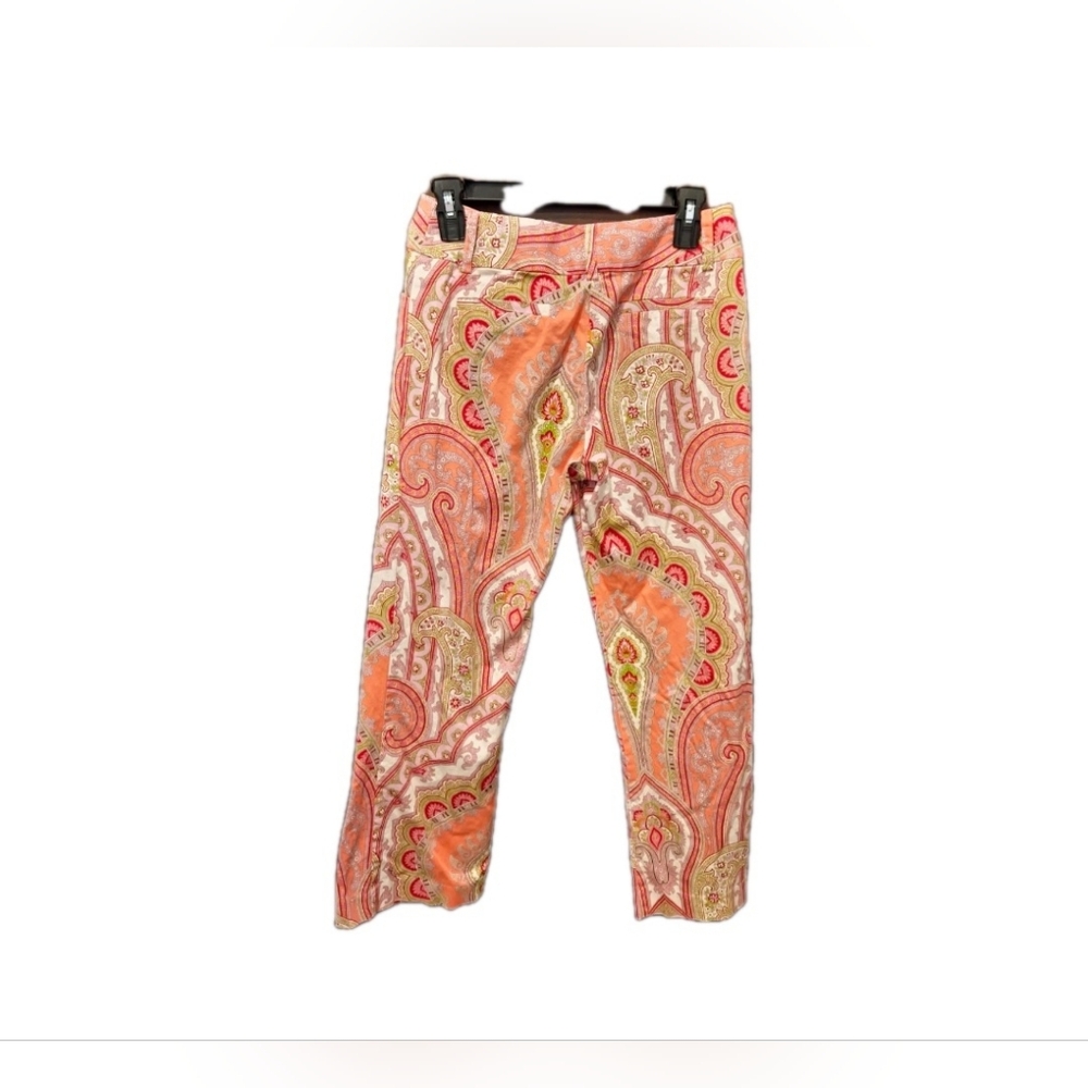 Paisley Print Pants Y2K Inspired Bandana Style‎ , Streetwear Size 4, Pink - Picture 2 of 7